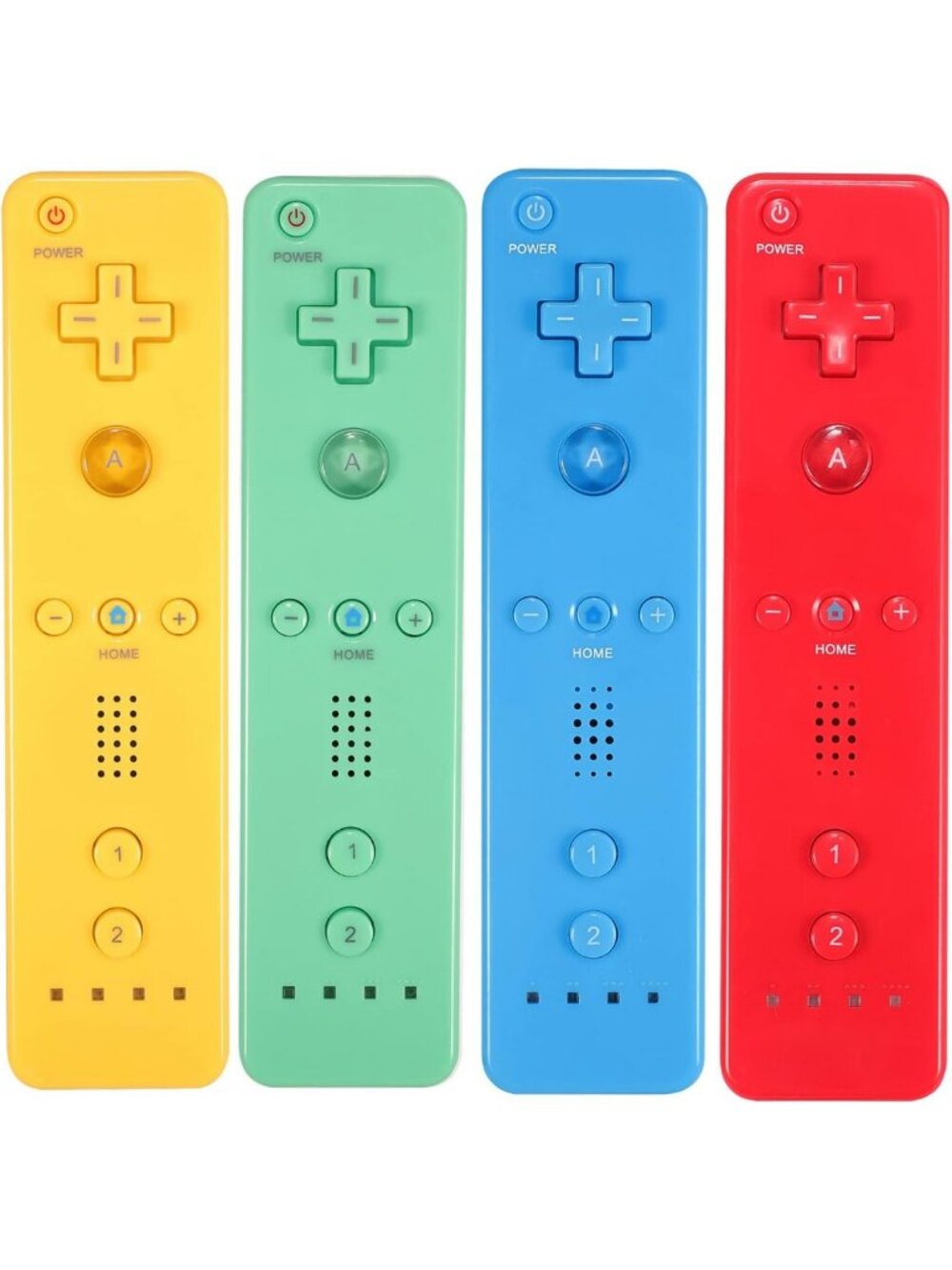 4-Pack Wireless Remote Controllers for Wii/Wii U - Gaming Accessories Set